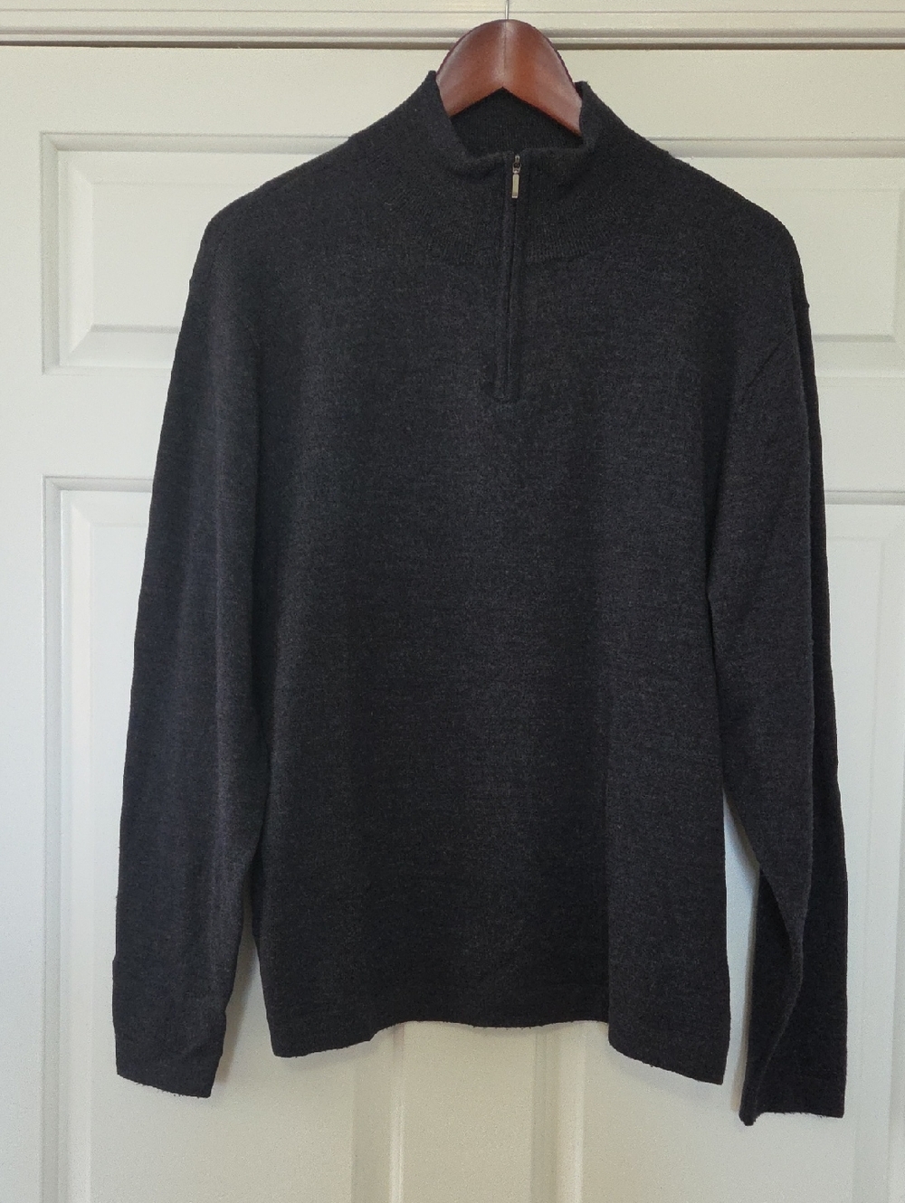 Garret Scott Merino Wool Quarter Zip Sweater